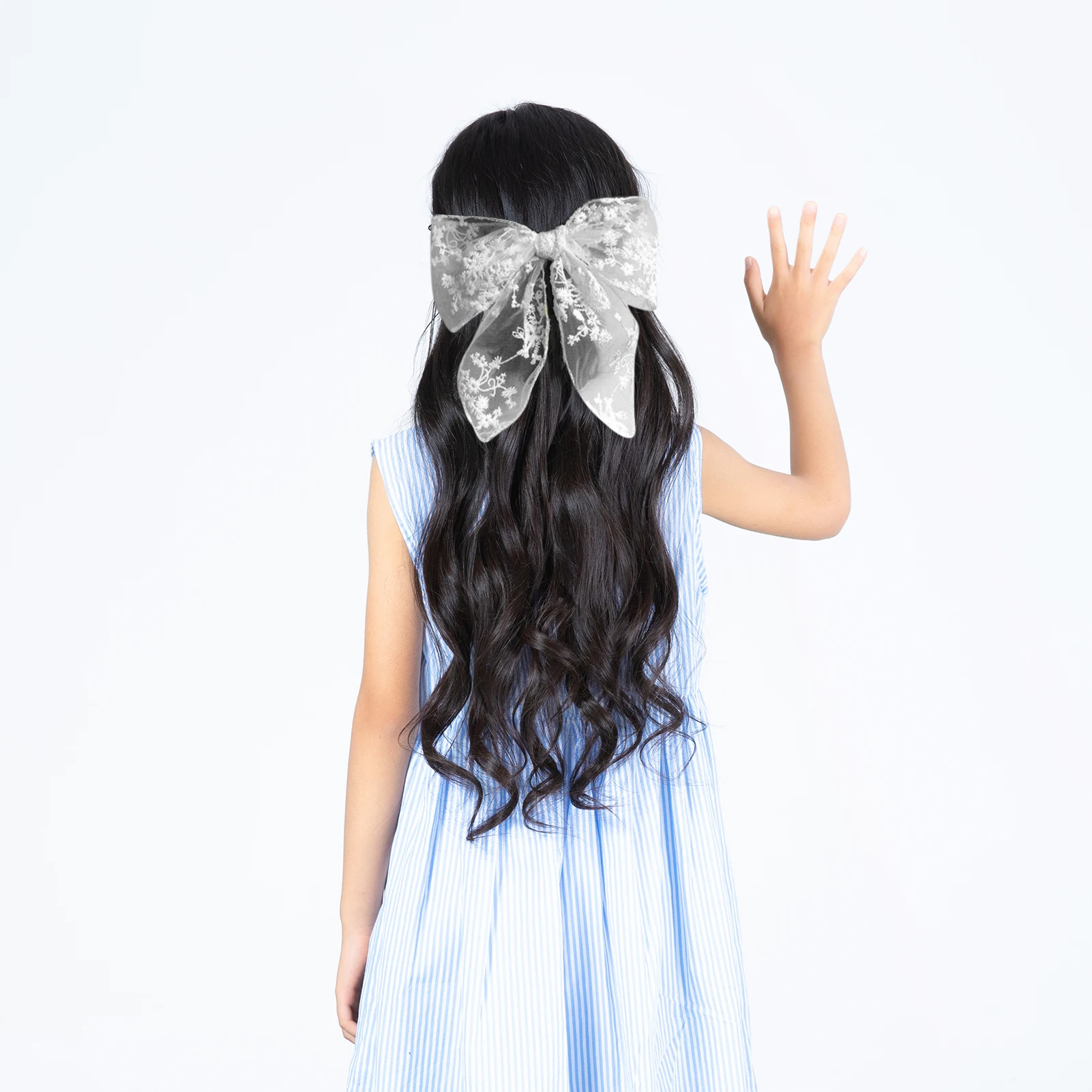 

Embroidery Net Rope Girl Sweet Headband Fashion Black Yarn Flower Women Hairpin Hair Bow Hair Claw Clip Hair Catch Barrette