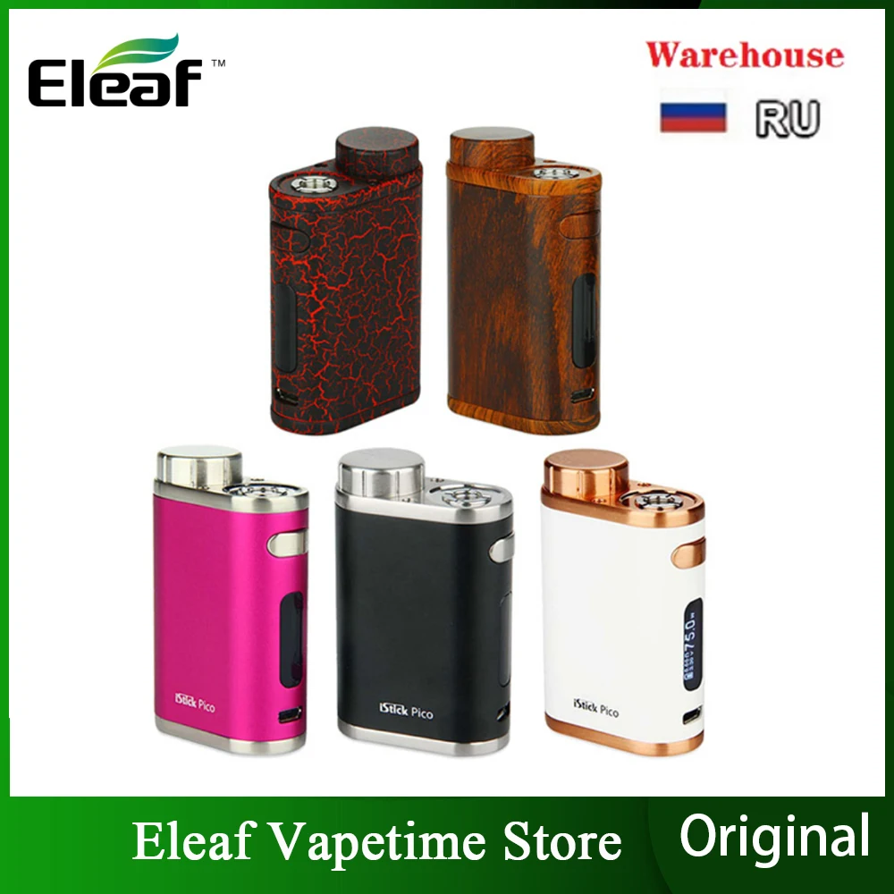 Original Eleaf iStick Pico TC Vape Box MOD 75W Electronic Cigarette Mod Multiple Colors NO Battery istick New Color |