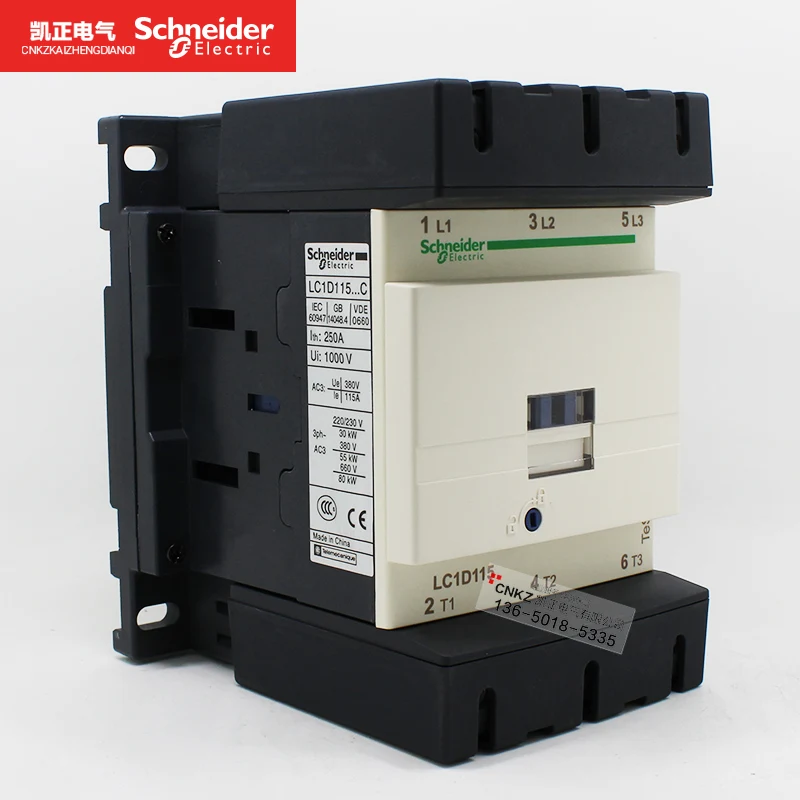 

Original authentic Schneider D series three-pole contactor LC1D11500Q5C LC1D11500M5C LC1D11500M7C LC1D11500Q7C LC1D11500F7C