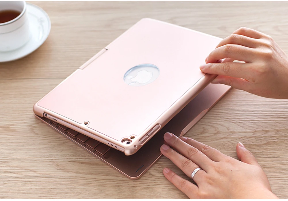 Поворотная bluetooth-клавиатура на 360 градусов, 7 цветов, чехол с подсветкой для Apple iPad Air 3 Pro 10,5 A1701 A1709