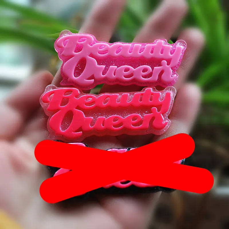 Подвеска сделай сам Красивая Королева блестящий цвет подвеска из смолы с плоским