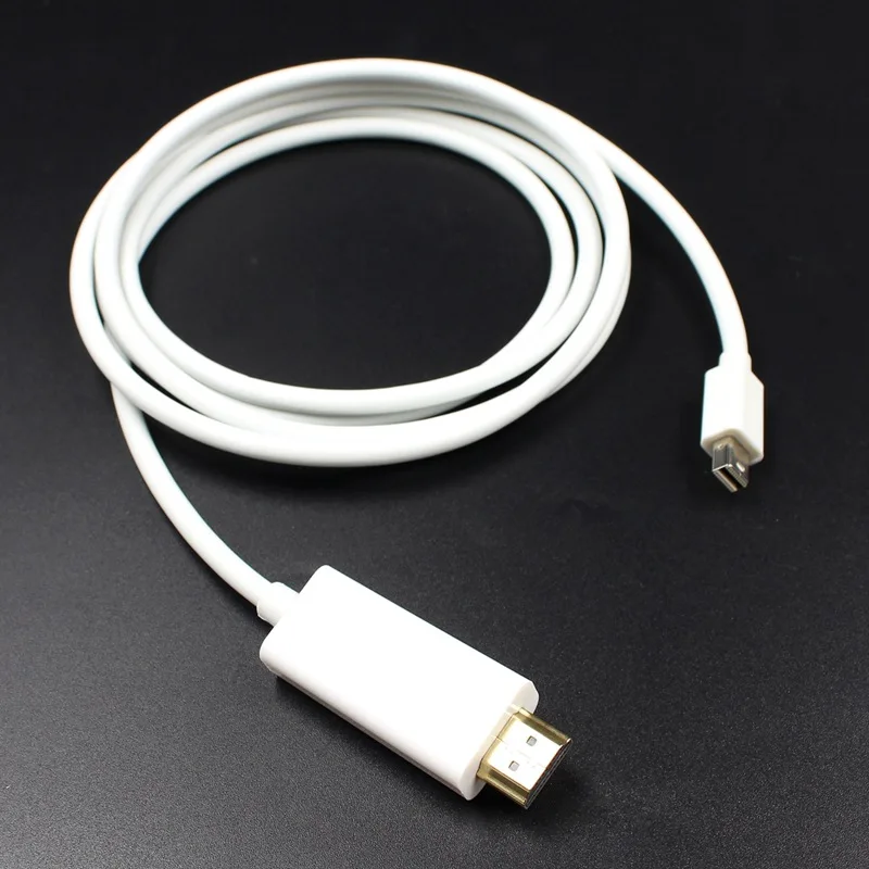 Топ новый Male to 1 8 M Mini DP HDMI кабель Thunderbolt Displayport адаптер для Macbook Pro Air Для iMac (белый) |