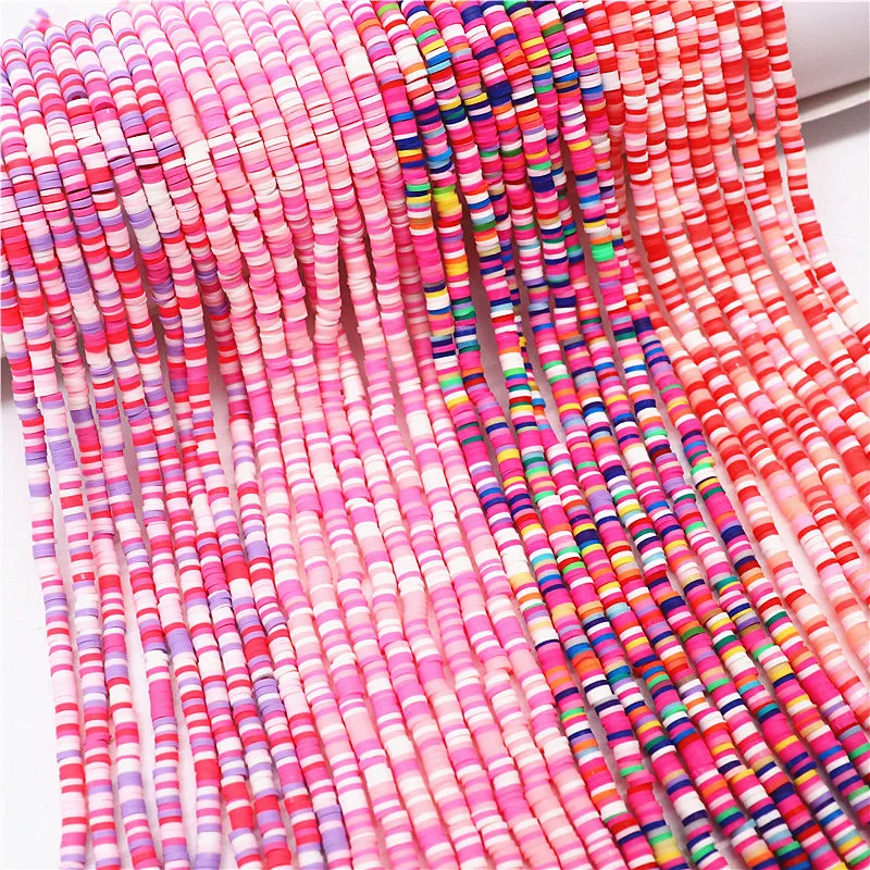 4 мм 6 плоские круглые бусины из полимерной глины чип диск Свободные Spacer Бусины