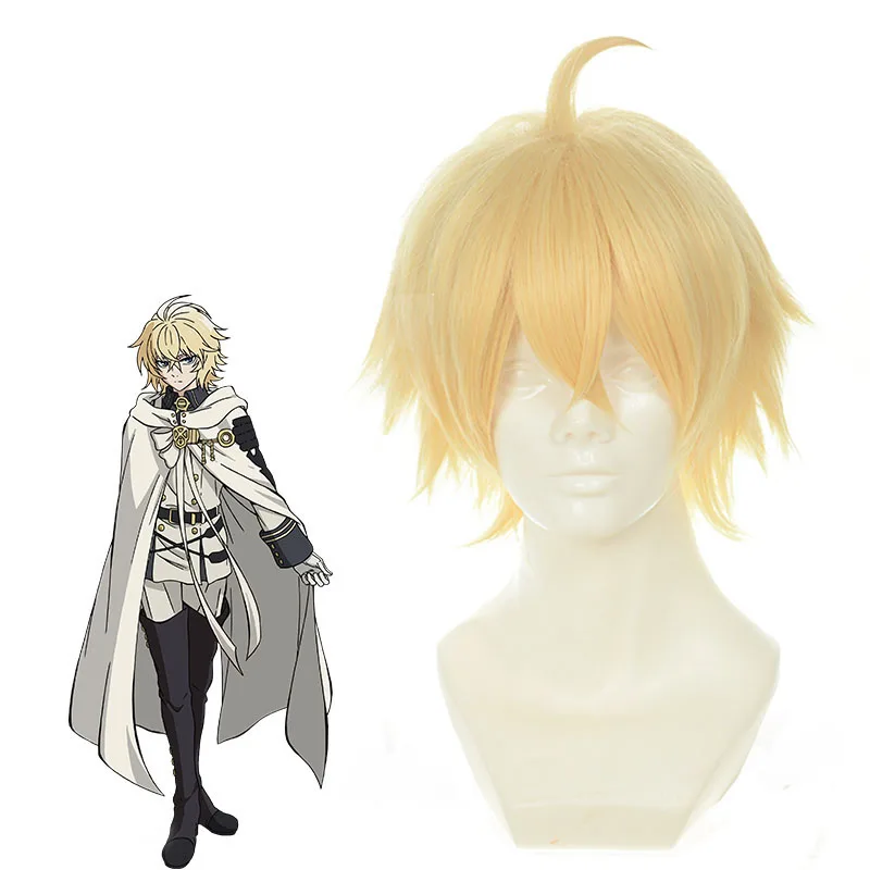 

Anime Seraph Of The End Vampire Reign Cosplay Wigs Mikaela Hyakuya Cosplay Wig Synthetic Wig Hair Halloween Party Cosplay Wig