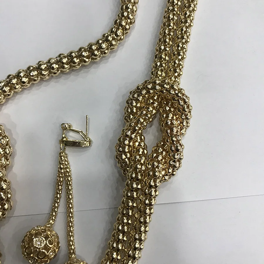 Лимит скидка африканские бусы Ювелирные наборы Индийский Золотой Цвет Роскошные