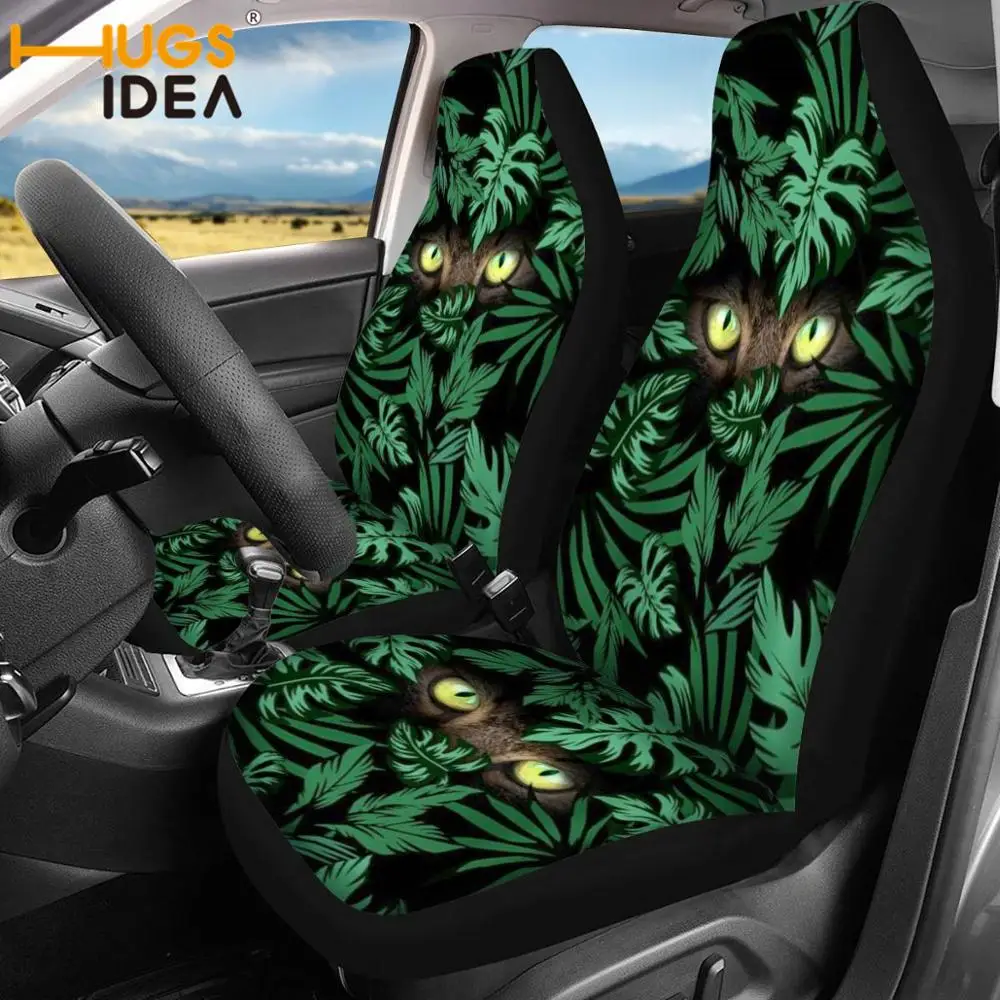 

HUGSIDEA Animals Leopard Cat Print Automotive Accessories Seat Cover Vehicle Seat Protector Anti-Dirty Car Seat Protector Covers
