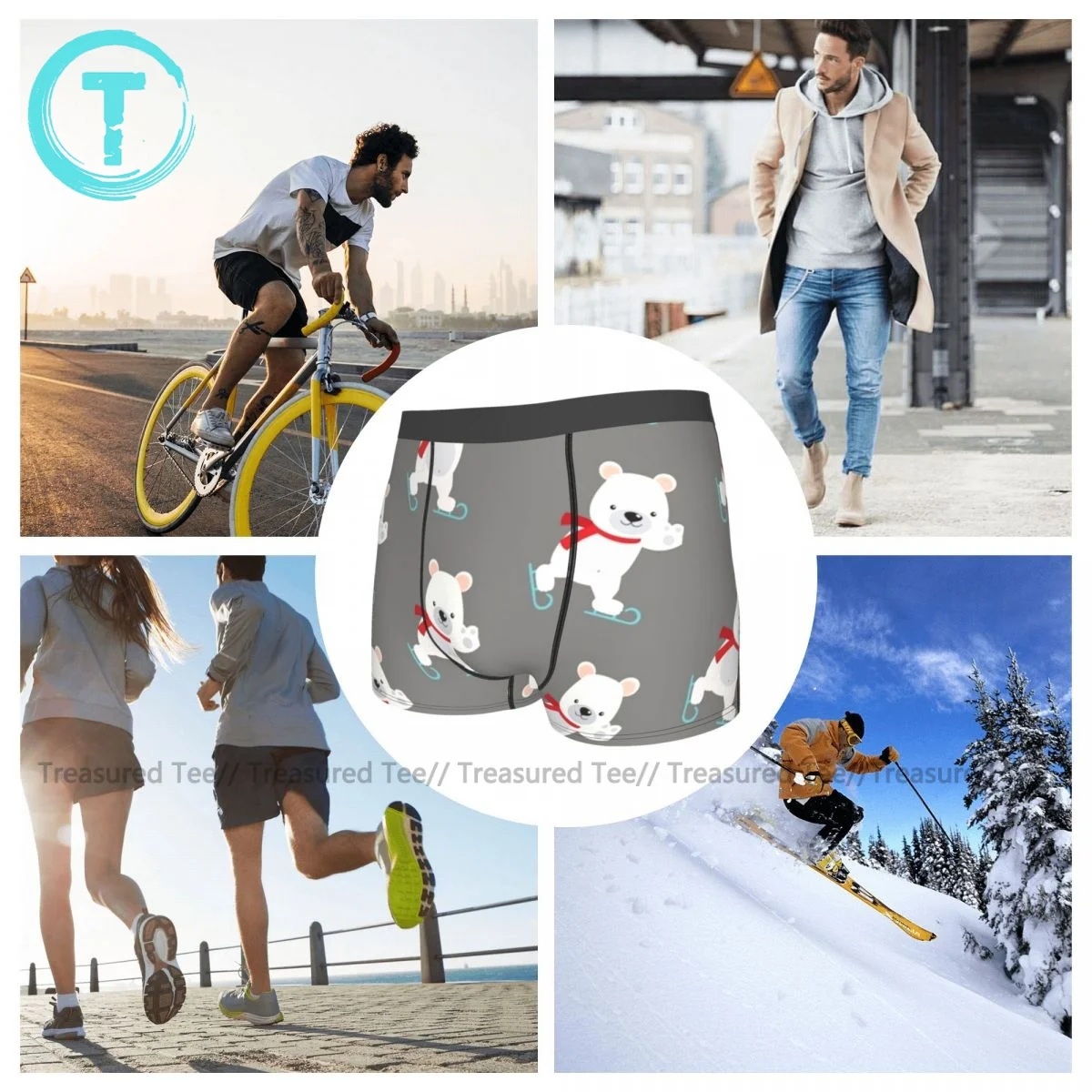 

Polar Underwear Trenky Polyester Breathable Trunk Male Sublimation Custom Boxer Brief