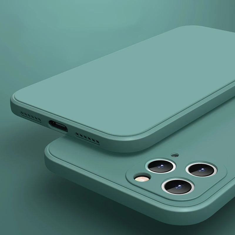 Квадратный жидкий силиконовый чехол для телефона iPhone 11 Pro Max XS X XR 6s 7 8 Plus SE2 2020