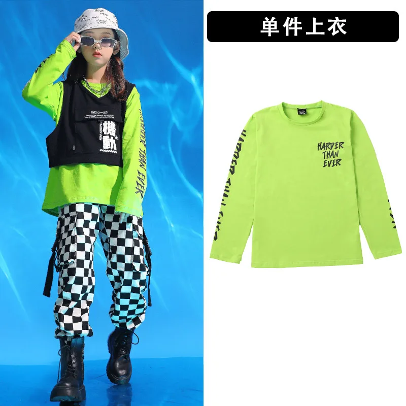 

Children Hip Hop Clothing Sweatshirt Long Sleeve T Shirt Tactical Cargo Pants for Girl Boy Dance Costume Clothes Street wear