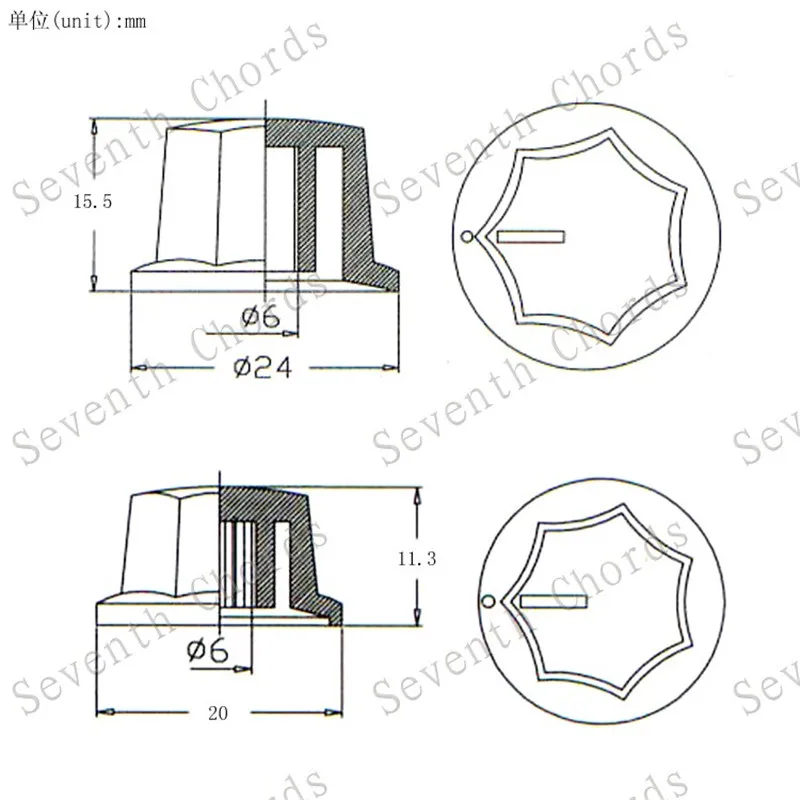 Аксессуары для гитары 1 шт. крышка с ручкой электрической бас потенциометра