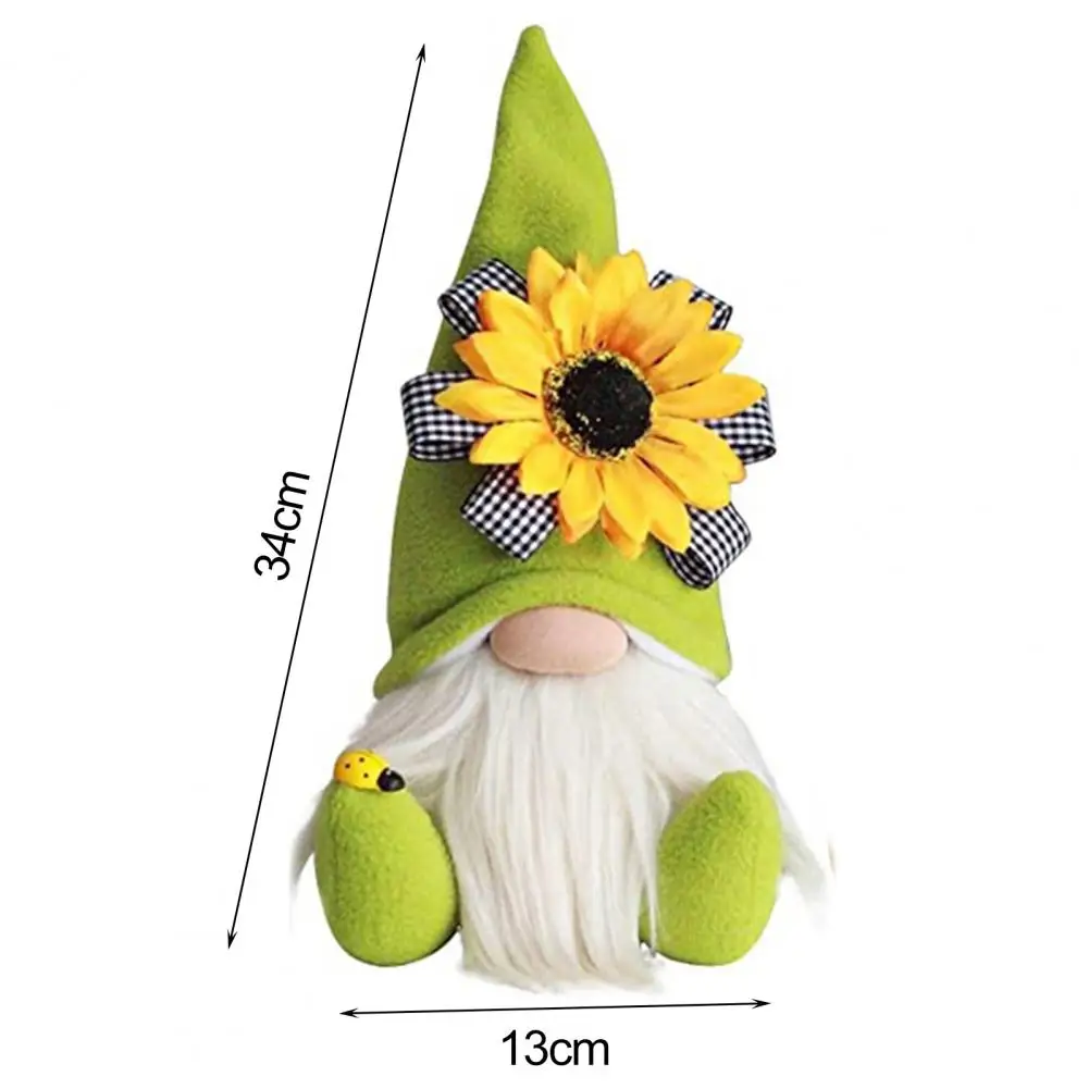 

1PC Plush Doll Sunflower Gnome Pattern Home Decor Polyester Ornamental Stuffed Doll for Couch Home Decoration Accessories