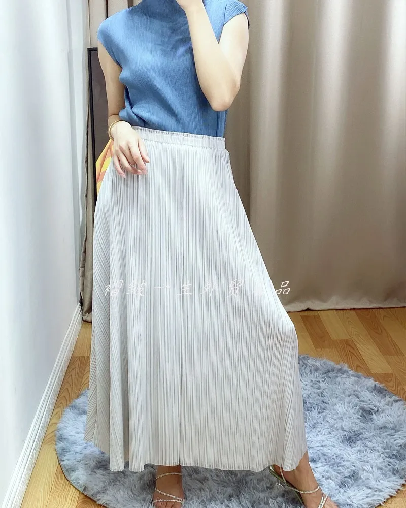 

HOT SELLING Three-dimensional curved lace elastic waist pleated skirt A-Line skirt IN STOCK