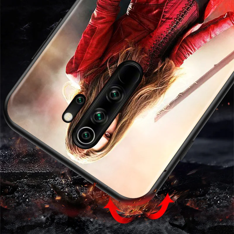 

Marvel Avengers Super Hero Scarlet Witch For Xiaomi Redmi K40 K30T K30S K30i K30 K20 10X 9T 9i 9AT Ultra Pro 5G Black Phone Case