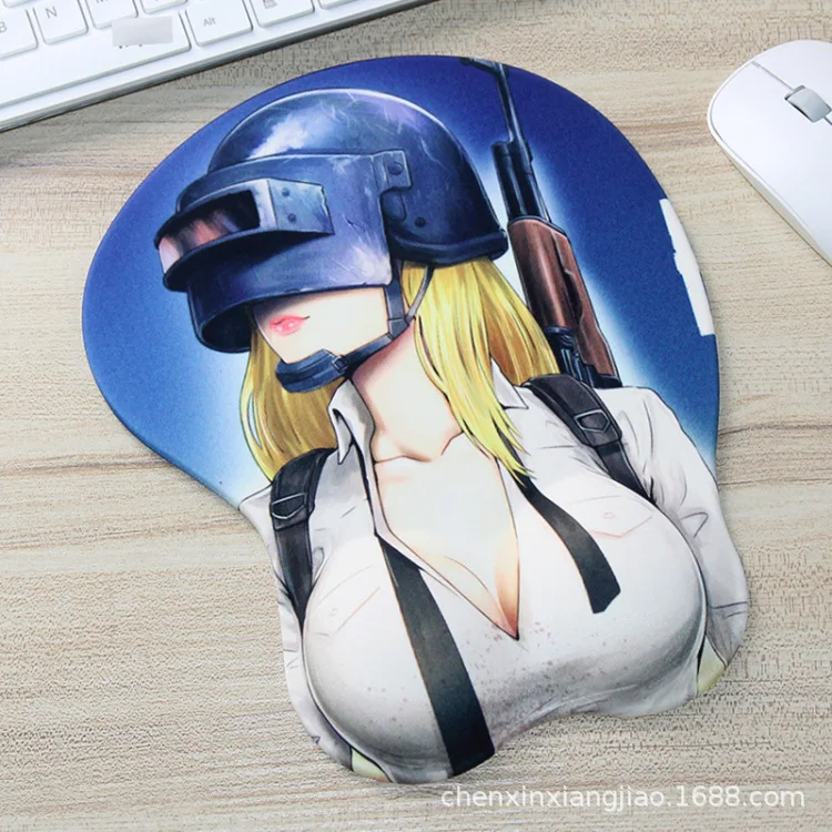 Miku Saber Nier Song Hana PUBG бетмен И Дедпул Fate DVA сексуальный сундук Мягкий гель 3D коврик для мыши эргономичный коврик для мыши с поддержкой запястья