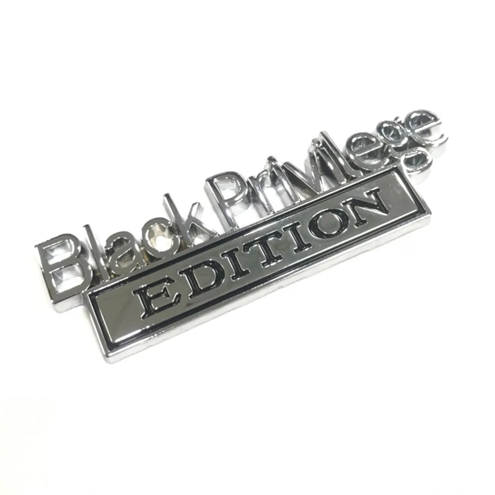 

Badge Car Sticker Decal Black Privilege Body Rear Box Waterproof 10x3cm