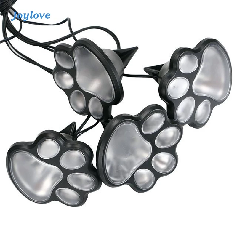 

JOYLOVE LED Solar Power Bear Paw Animal Prints Lights Outdoor Lamp Path Landscape Decorative Exterior Garden Solar Powered