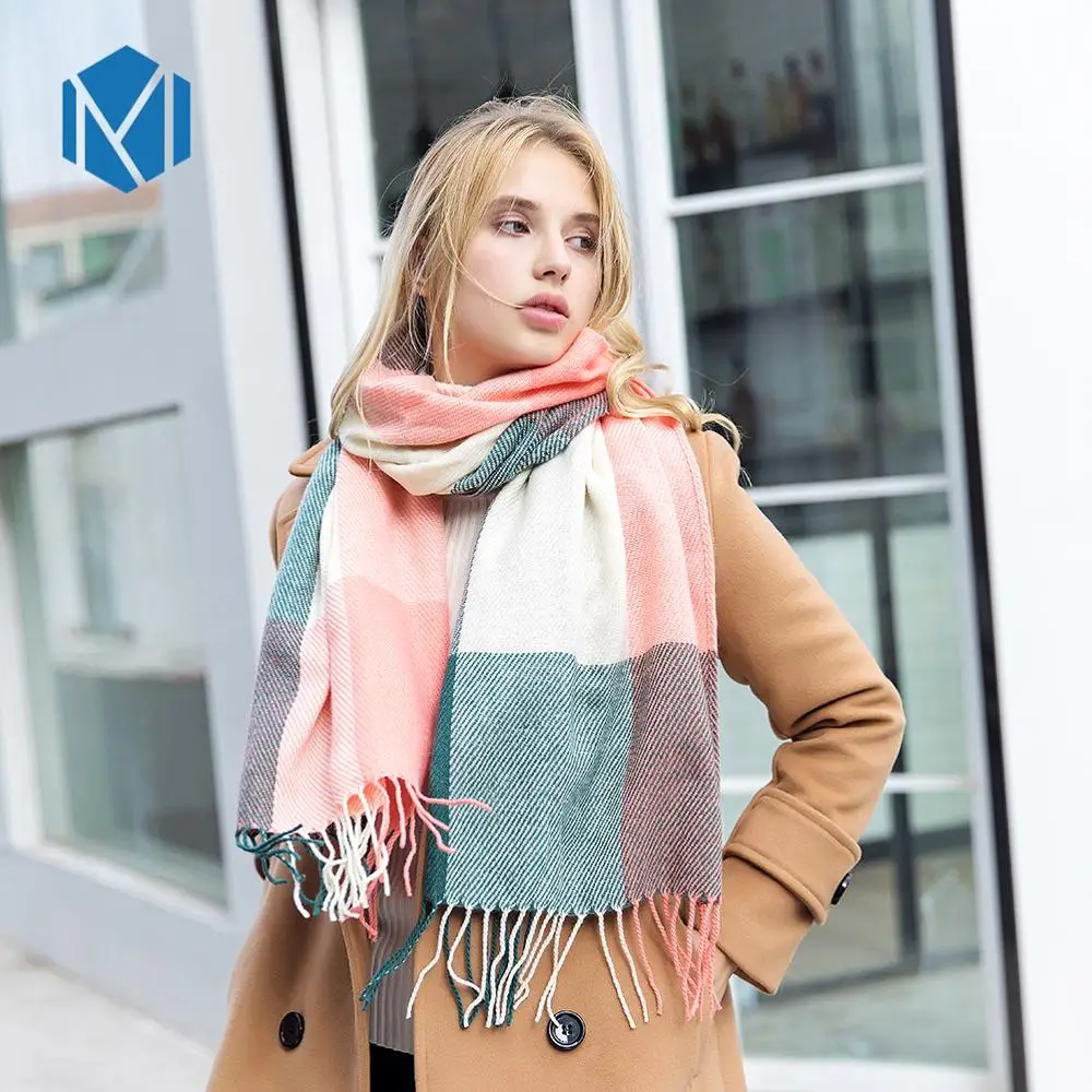 190 см кашемировый шерстяной Теплый шарф из пашмины зимние шарфы с кисточками