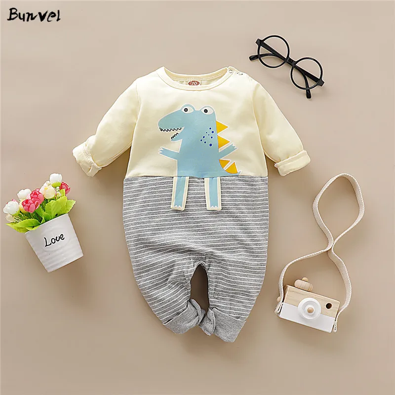 Детская одежда для мальчиков и девочек лоскутный комбинезон с рисунком