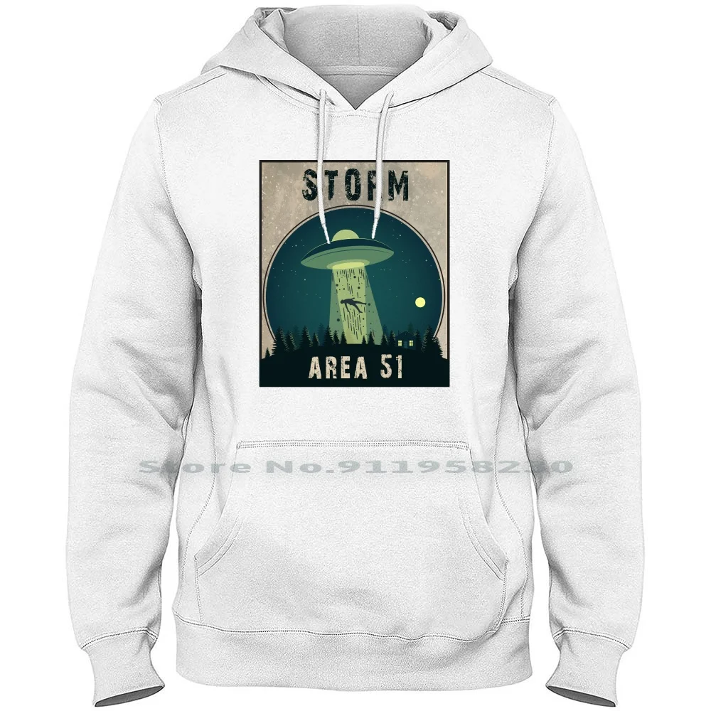 

Area 51 Men Women Hoodie Pullover Sweater 6XL Big Size Cotton Area 51 Area Ufo
