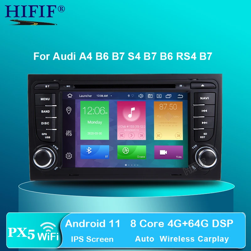 

DSP Android 11 8 ядер/4 ядра Автомобильный GPS для Audi A4 B6 B7 S4 B7 B6 RS4 B7 SEAT Exeo dvd плеер радио IPS экран WIFI BT CARPLAY PC