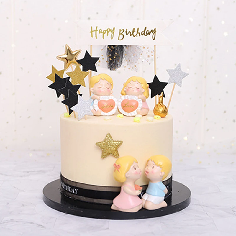 Фигурка из смолы с милым сердцем для девочек и мальчиков поделки украшение дома