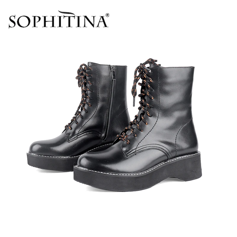 SOPHITINA/специальные ботинки на шнурках Высококачественная зимняя обувь из