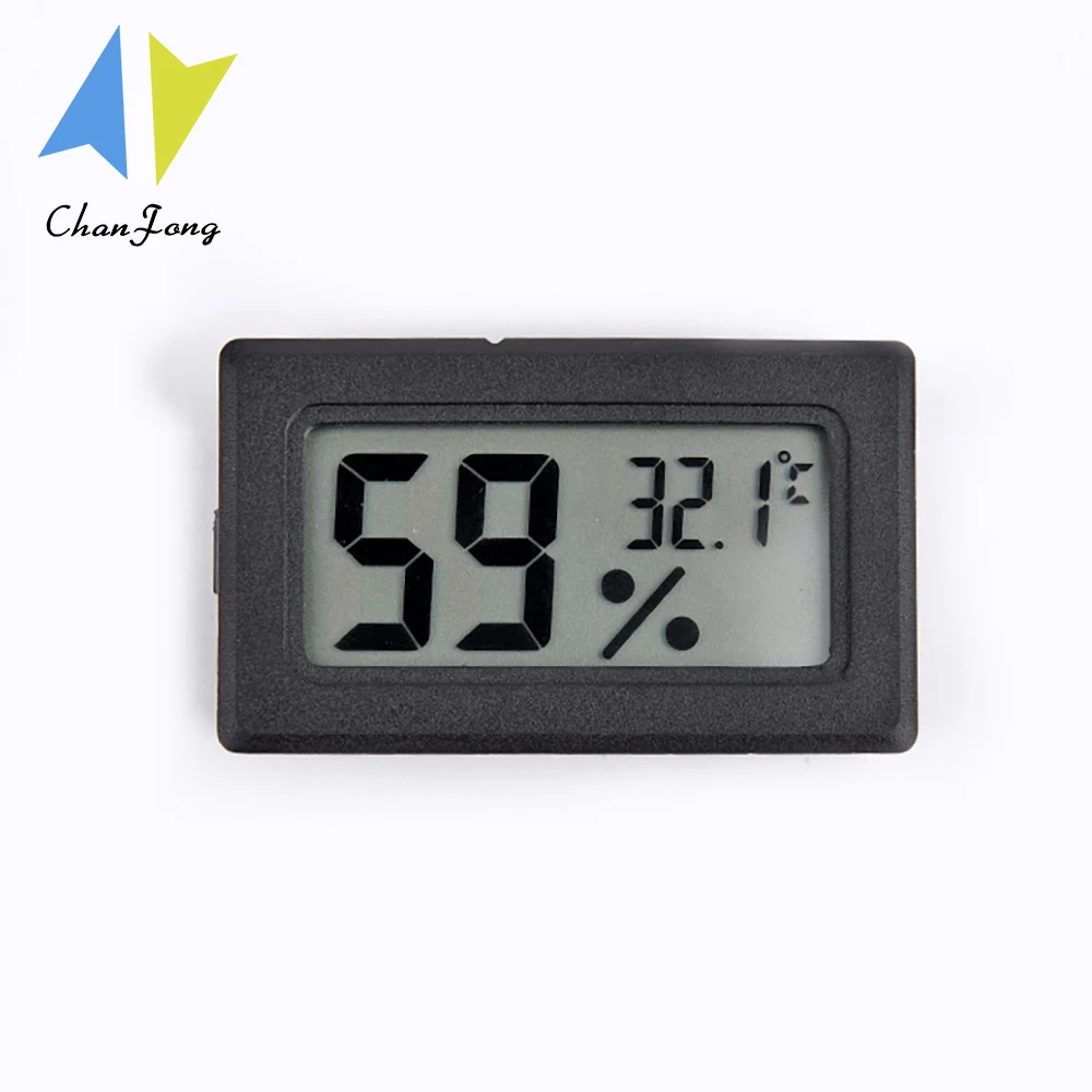 ChanFong Mini Black Digital LCD Temperature Humidity Meter Indoor Room Thermometer Hygrometer Sensor | Инструменты