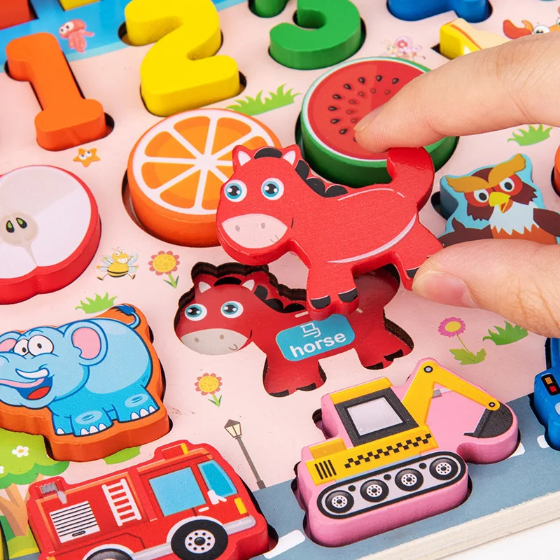 Fruta Digital para ni&ntilde;os, bloques de educaci&oacute;n temprana y puzle de la sabidur&iacute;a, juguetes de beb&eacute; para ni&ntilde;os, juguetes educativos-4