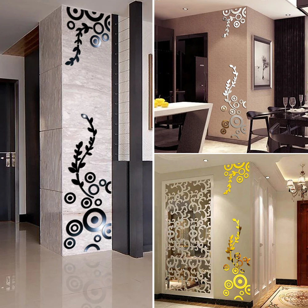 

Wall Acrylic Art Sticker Flower Vine Living Room Mural Lobby Bedroom Decor Popu