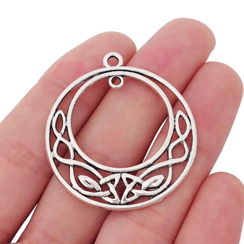 Подвеска для ожерелья в виде узелка из тибетского серебра 10 шт. 44 х40 мм|Подвески| |