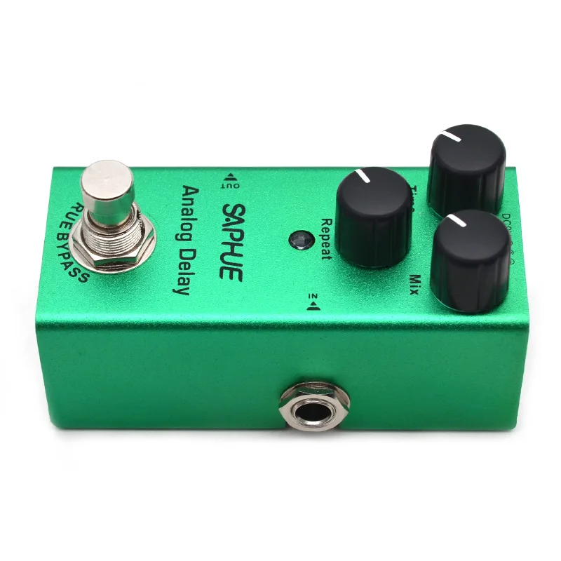 saphue elektrische gitarre analog delay zeitmixwiederholen knopf wirkung pedal mini einzigen typ dc 9v true bypass free global shipping