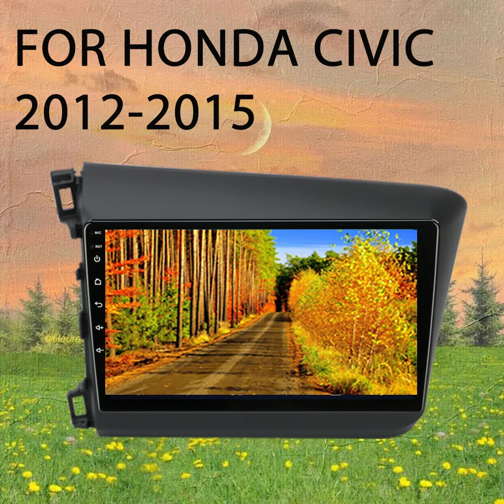 

Автомобильный мультимедийный плеер, стерео аудио радио видео 4G Wifi динамик carplay сенсорный экран для Honda Civic 2012-2015 2 DIN Android 10,0