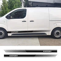 2pcs car door side stickers for peugeot expert traveller long stripes graphics vinyl film decals tuning auto accessories