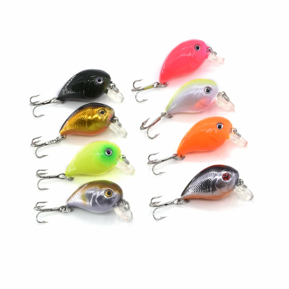 MAKEBASS 8 шт./лот мини рыболовные приманки, воблеры набор Topwater микро жесткие приманки рыболовные снасть искусственные басовые приманки " /0,08 унций