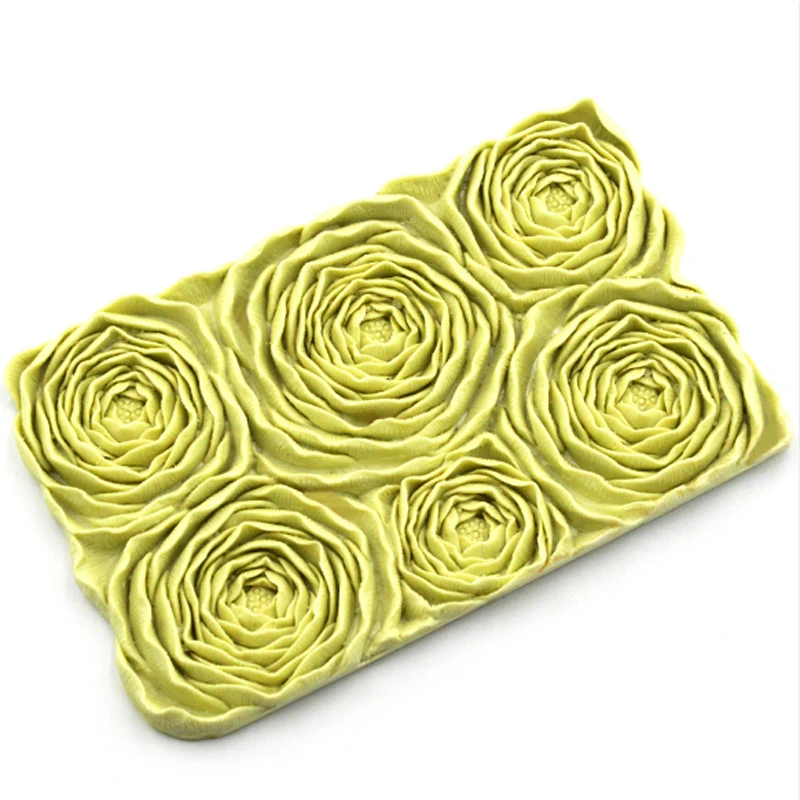 3D Розочка форма цветок Силиконовая Форма торт кайма для мастики украшения в виде