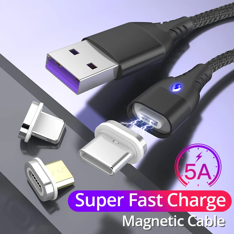 

Магнитный кабель для iPhone Micro USB, кабель для передачи данных на Android, провод магнитного зарядного устройства для Samsung, Xiaomi, Huawei