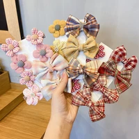 new girls cute bow flower colorful hairpin set korean children headdress sweet barrettes hair clips baby hair ornament