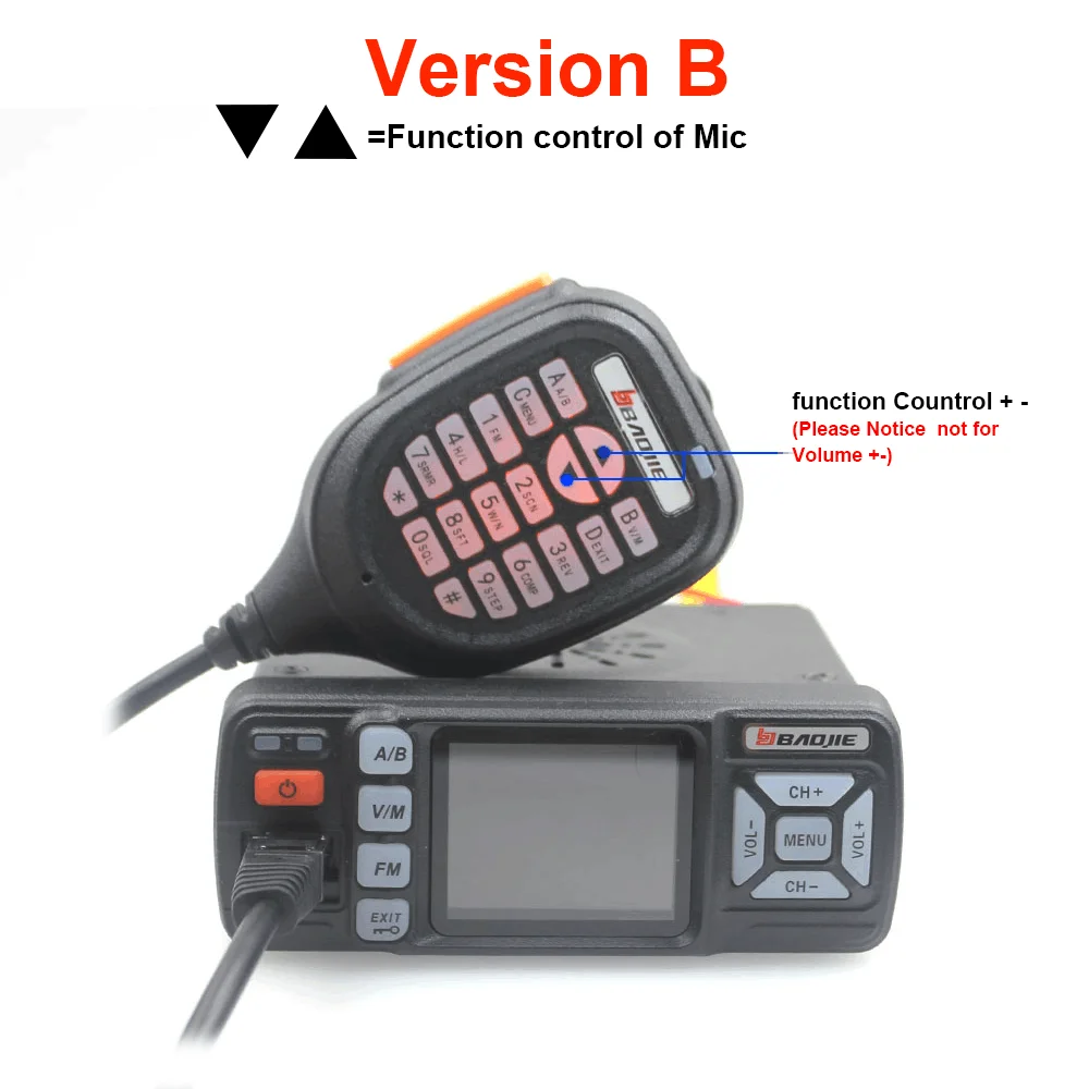 BAOJIE Walkie Talkie BJ-318 25 Вт двухдиапазонный 136-174 и 400-490 МГц Автомобильный fm-радио BJ318(обновленная версия BJ-218