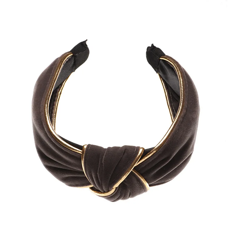 

Wholesale women cute velvet headband girl's stripe headwear lady's hair accessories ins korea style hairbands