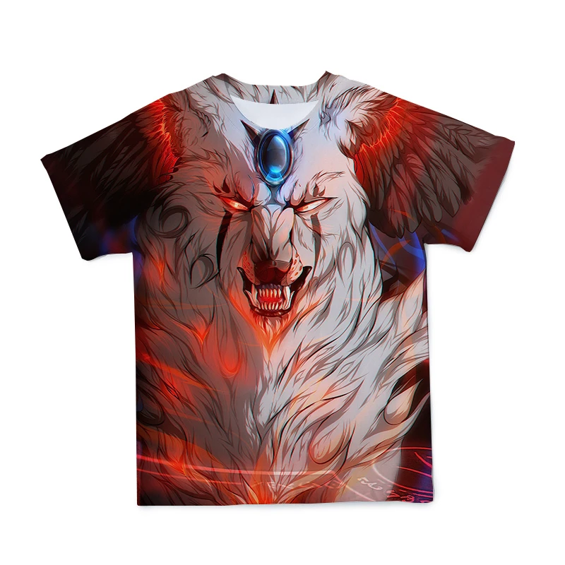 

2021Summer New Men'S Clothing Breathable Material 3D Anime Naruto T-Shirt, Fashion Short-Sleeved Loose Oversized Top 110-6XL