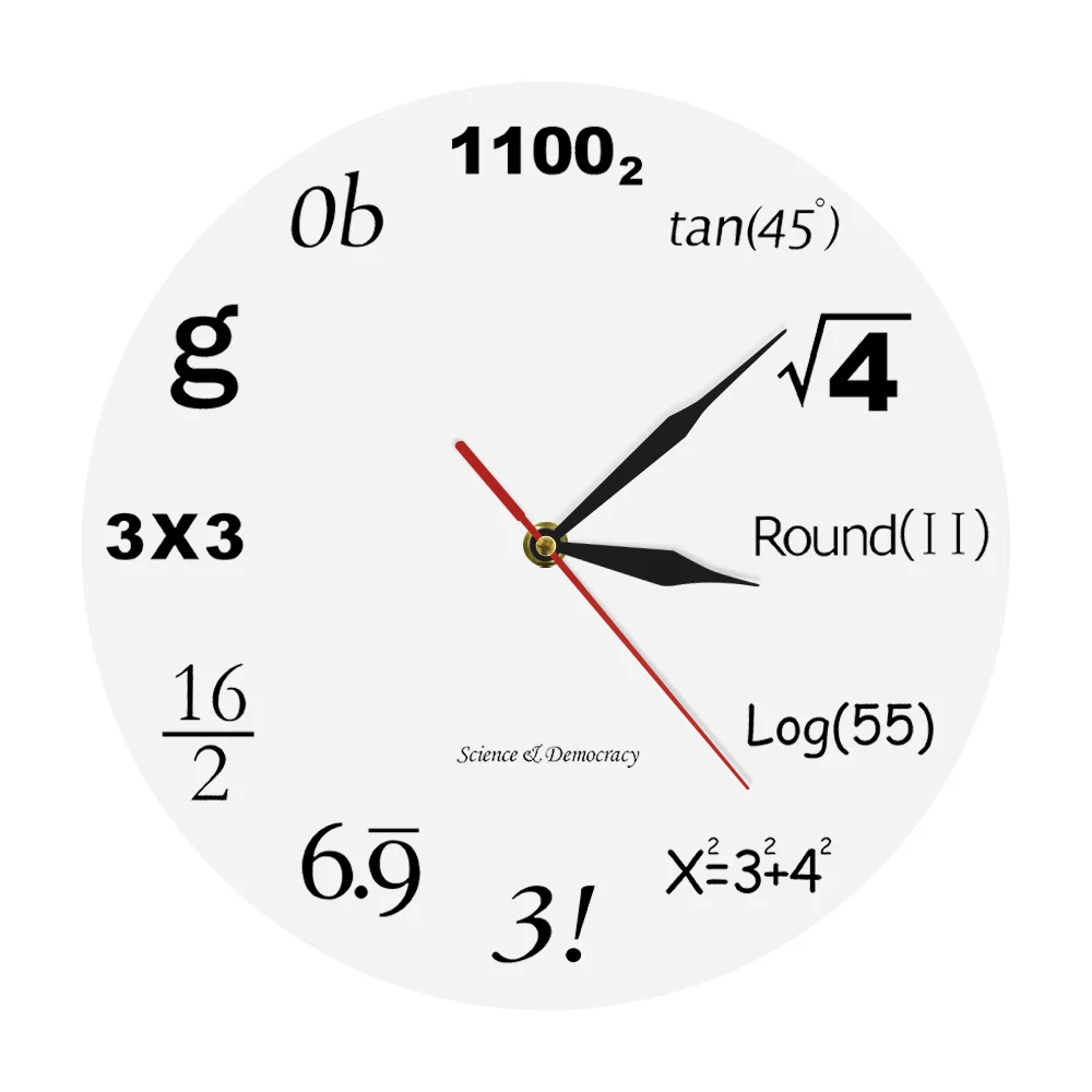 Pop Quiz Math настенные часы Science mathemics Equation современный дизайн Nerd Выпускной подарок