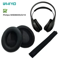 whiyo 1 set of replacement earpads headband for philips shd8600ug10 headset universal bumper earmuff cover cushion cups