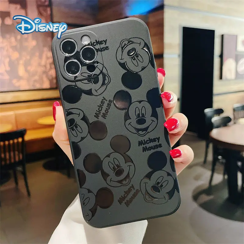 

Disney Mickey Cartoon Anime Phone Case for iPhone 13 13Pro 12 12Pro 11 Pro X XS Max XR 7 8 Plus Couples Cute Soft Back Covers