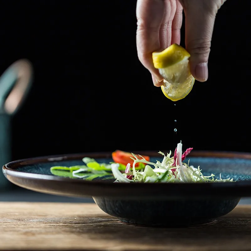 European Creative Personality Ceramic Western Pasta Dish Soup Straw Hat Dessert Plate Kitchen Dinnerware Home Deep | Дом и сад