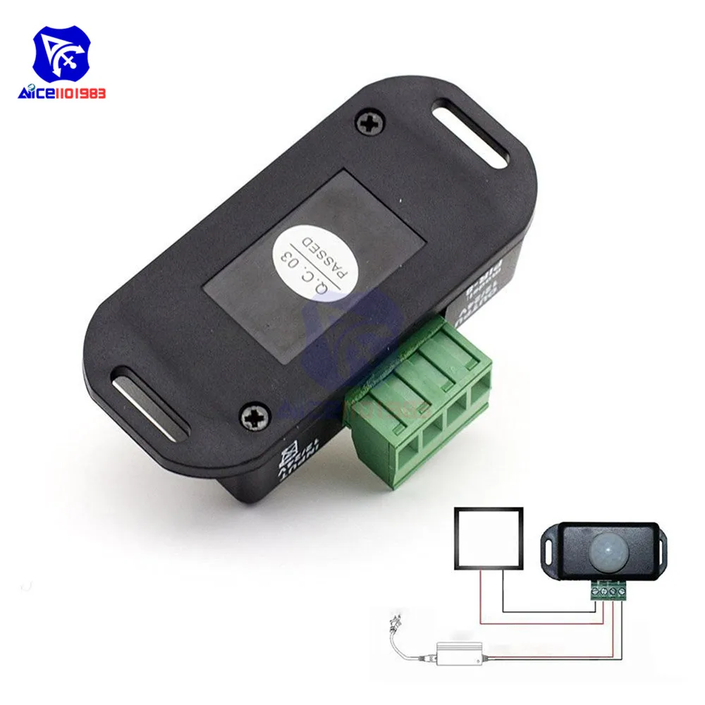 Diymore инфракрасный PIR датчик, светодиодный датчик движения, переключатель, таймер движения, функция вывески, контроль PIR, светодиодный контроллер, DC 12-24 В, 8A
