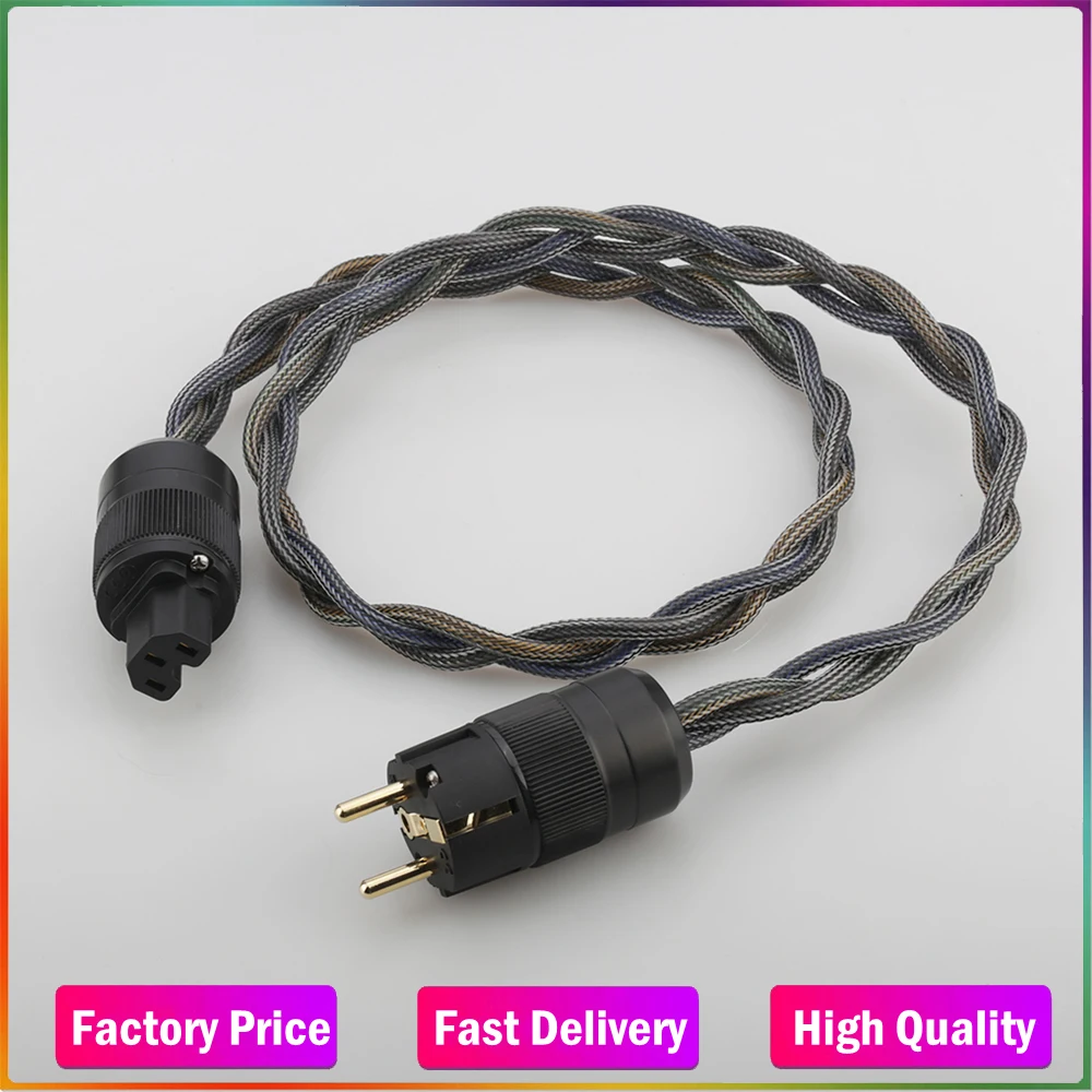 

Audiocrast P103 Hi-end 4N OFC Pure copper EU Schuko Power Cable HIFI Mains Power cable