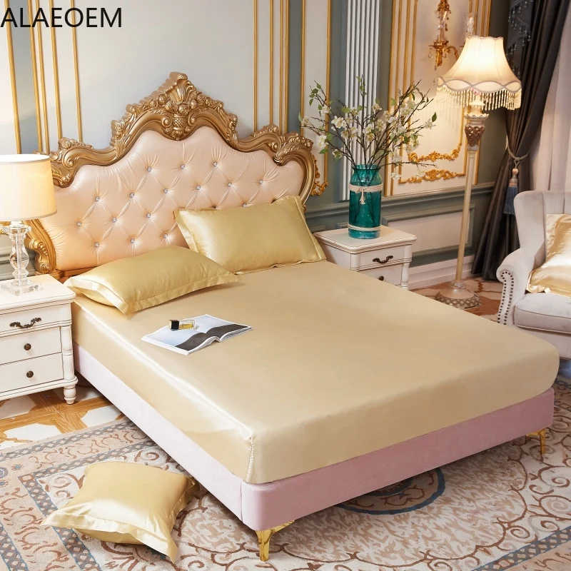

Bed Linens Elastic Fitted Sheet Home Mattress Bed Cover Queen Double Full King Size No Pillowcase 150X200 180X200CM Bedspread