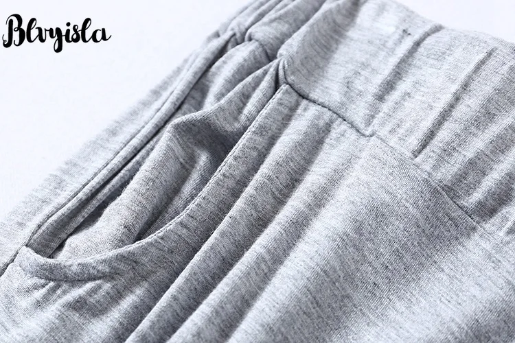 

Blvyisla 3XL Cosy Soft Modal Mid Length Wide Leg Pant Tracksuit Fashion Female Summer House Casual Set Oversize Two Piece Outfit