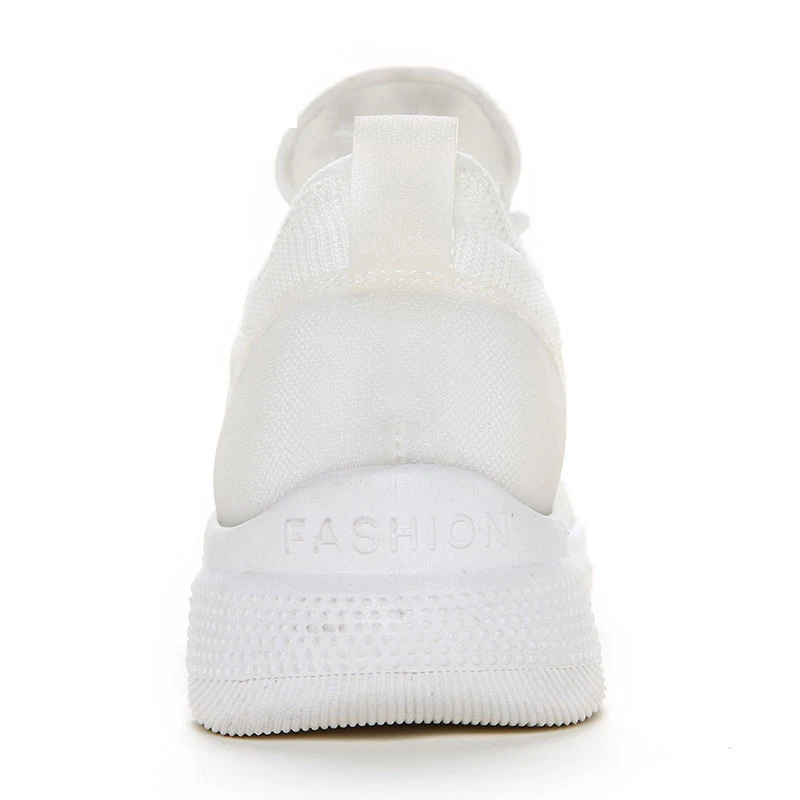 Кроссовки женские на платформе повседневные спортивные туфли без каблука белые