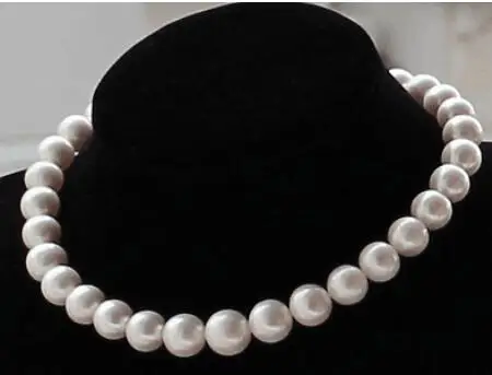 

Huge 18"9-10MM SOUTH SEA WHITE ROUND PEARL NECKLACE GOOD LUSTER AA+